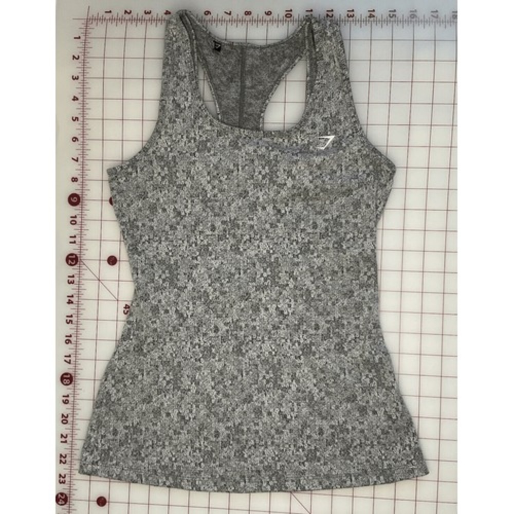 Gymshark Medium Tank Top Women's Fleur Gray Top Marl Vest Gym Workout Athletic‎